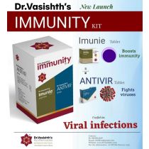 Dr vasisth's Immunity Kit  pack of 2 ( Tab Antivir 60tab+Tab Imunie 60tab) Fights The Virus With the Best 13% discount
